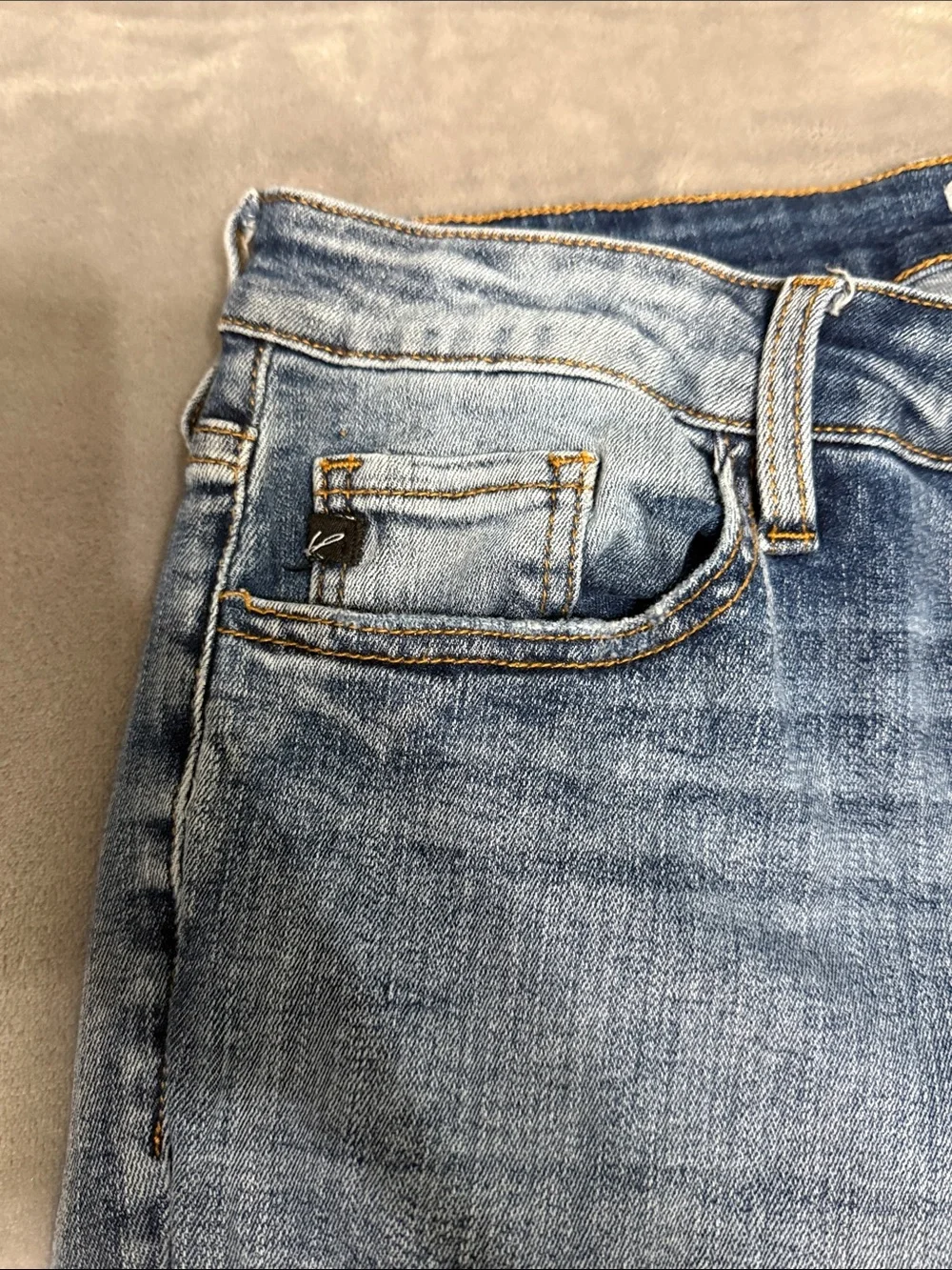KanCan Light Blue Distressed Skinny/Straight Jeans item 72511